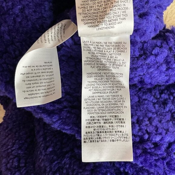 Stella McCartney Furry Textured Knit Crop Jumper EUR Size 46 XL Purple Sweater - Picture 9 of 13